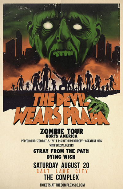 The Devil Wears Prada: Zombie Tour North America - Saturday August ...